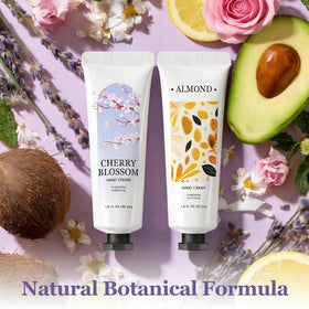 BODY & EARTH vanilla-scent hand lotion for smooth, non-greasy hydration.