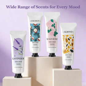 BODY & EARTH verbena-scent hand lotion for refreshing daytime use.