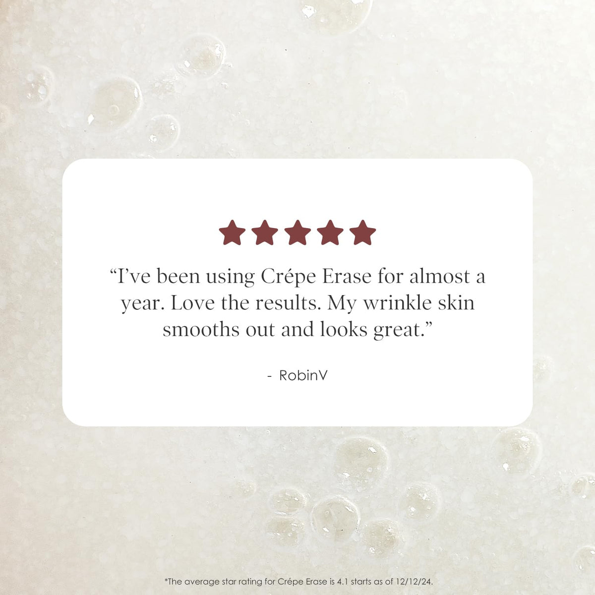 BODY FIRM Crepe Erase citrus-fragrance formula provides a refreshing sensory cue.
