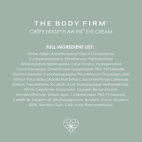 Body Firm Crepe Erase Flaw-Fix Eye Cream TruFirm Complex supports elastin for firmness