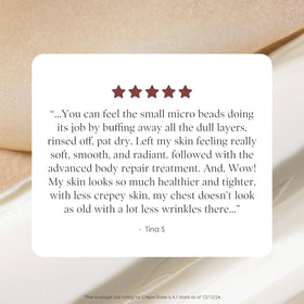 BODY FIRM Crépe Erase rich oils blend with shea and cocoa butters illustration.