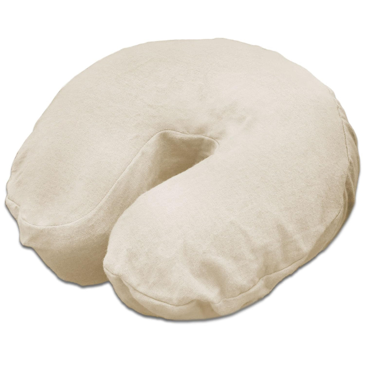 Body Linen Comfort Flannel Face Rest Cover on a massage table for client comfort