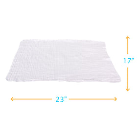 Body Linen Muslin Facial Cloths prewashed and softened for immediate use.