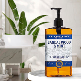 Body Prescriptions Crimson & Oak hand soap ideal for kitchen and bathroom daily use.