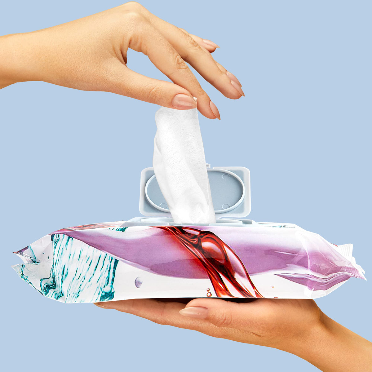 Body Prescriptions makeup cleansing wipes in use demonstrate easy removal of liner and mascara.