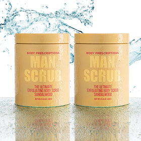 Body Prescriptions Men’s Exfoliating Scrub applied to the body for smoother texture