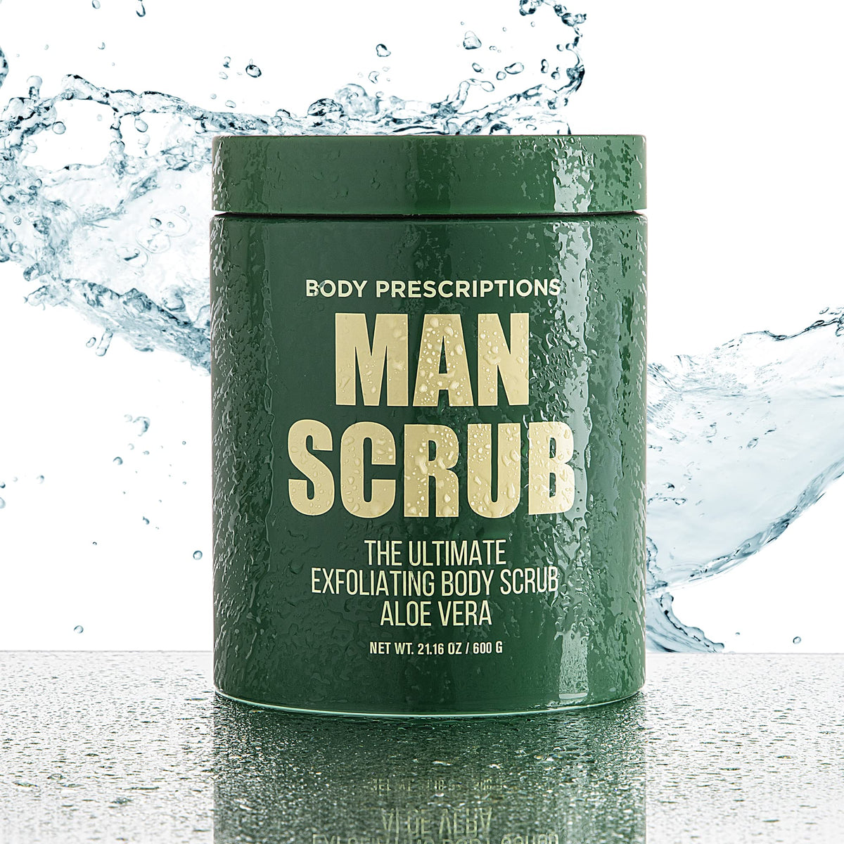 Body Prescriptions Exfoliating Scrub texture close-up shows gentle exfoliation.