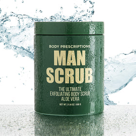 Body Prescriptions Exfoliating Scrub texture close-up shows gentle exfoliation.