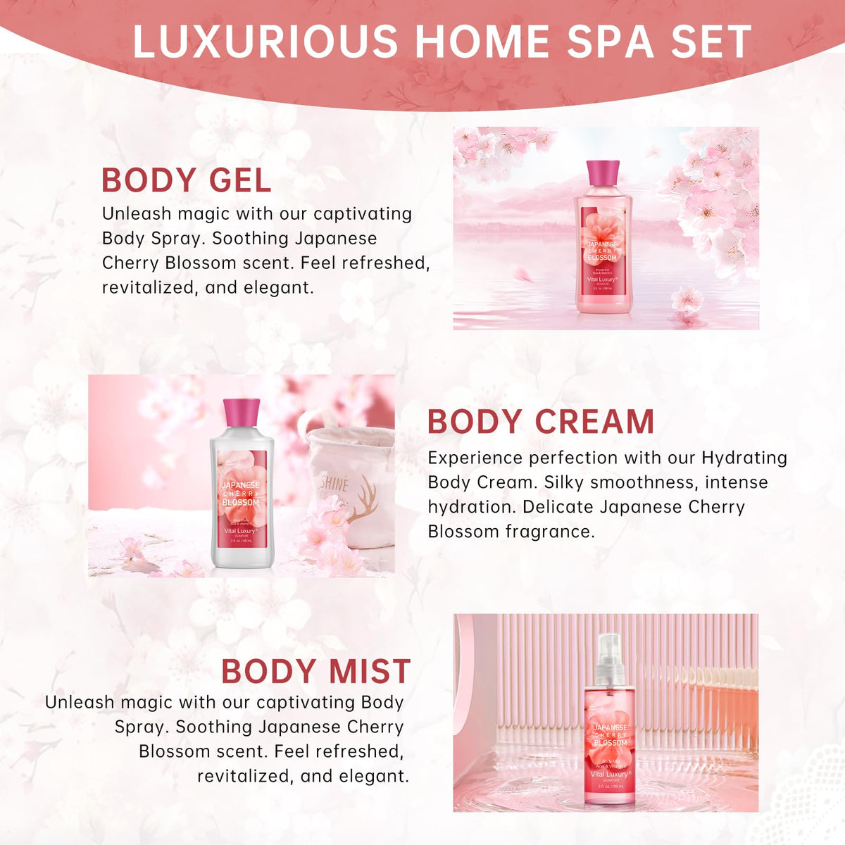 Bodybeau Japanese Cherry Blossom body lotion bottle delivering quick hydration.