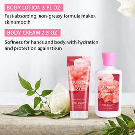 Bodybeau body lotion with Japanese Cherry Blossom scent for deep hydration.