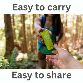 BodyGlide anti-friction barrier protects hard-to-reach areas from chafing.