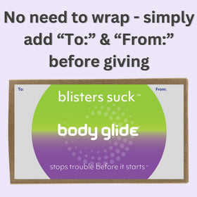 BodyGlide Foot Glide balm stick softens skin and reduces rubbing.