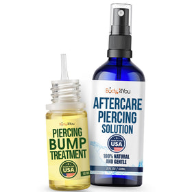 BodyJ4You piercing aftercare kit saline spray bottle for soothing daily cleansing.