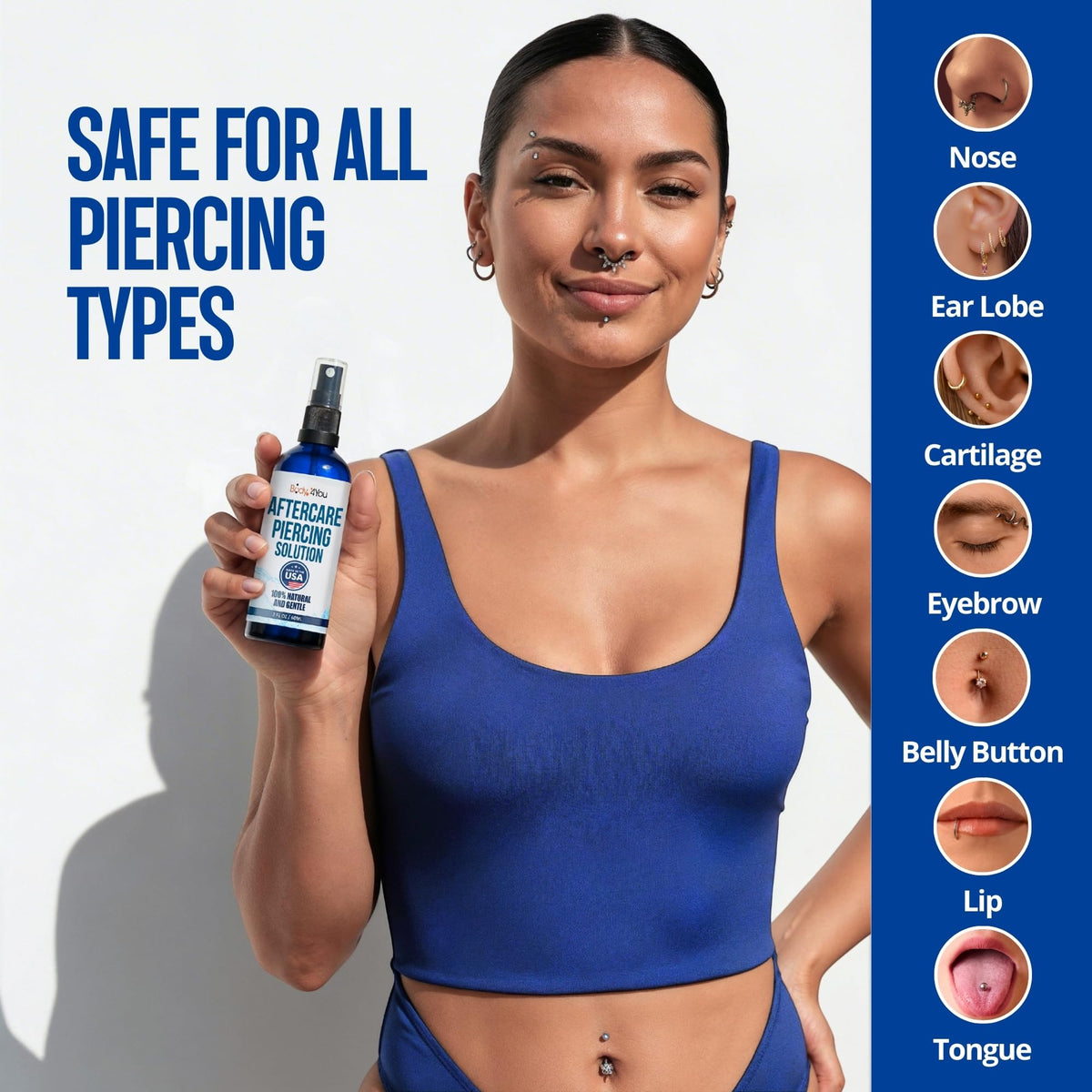 BodyJ4You bump oil 10ml dropper for reducing redness around piercings.