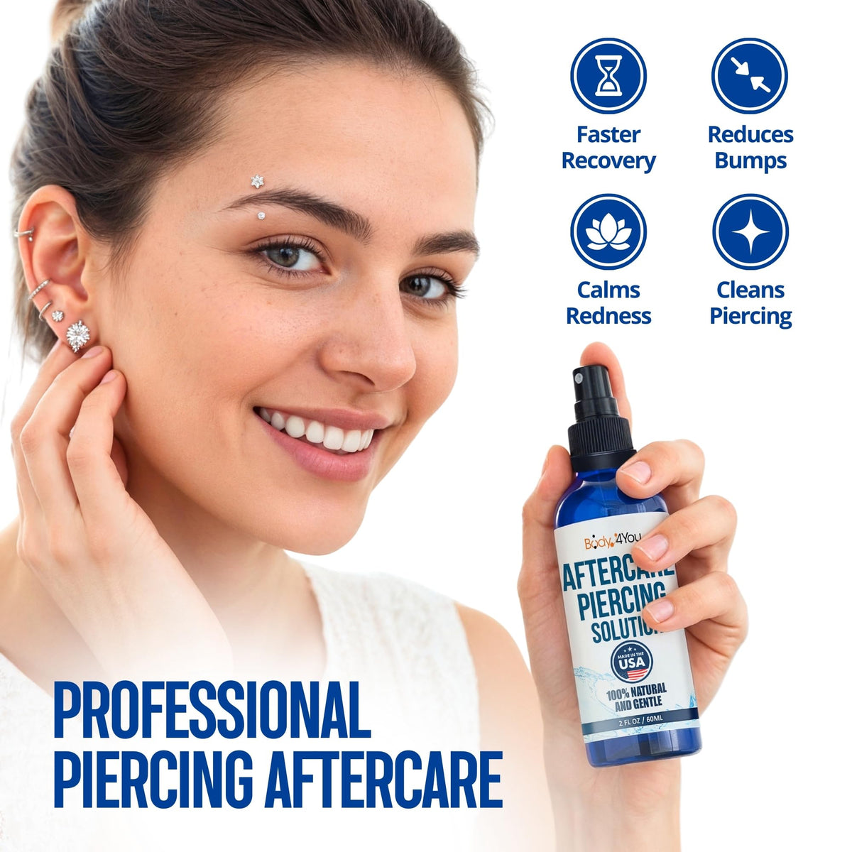 BodyJ4You saline spray for gentle wound cleansing and recovery.