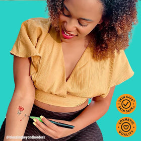 BodyMark by BIC Pride Pack; vibrant colors on skin inspire designs.