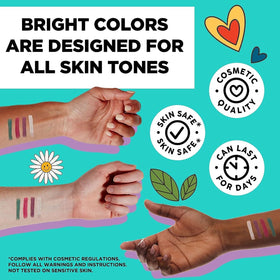BodyMark Party Pack includes 12 stencils to inspire quick, stylish designs.