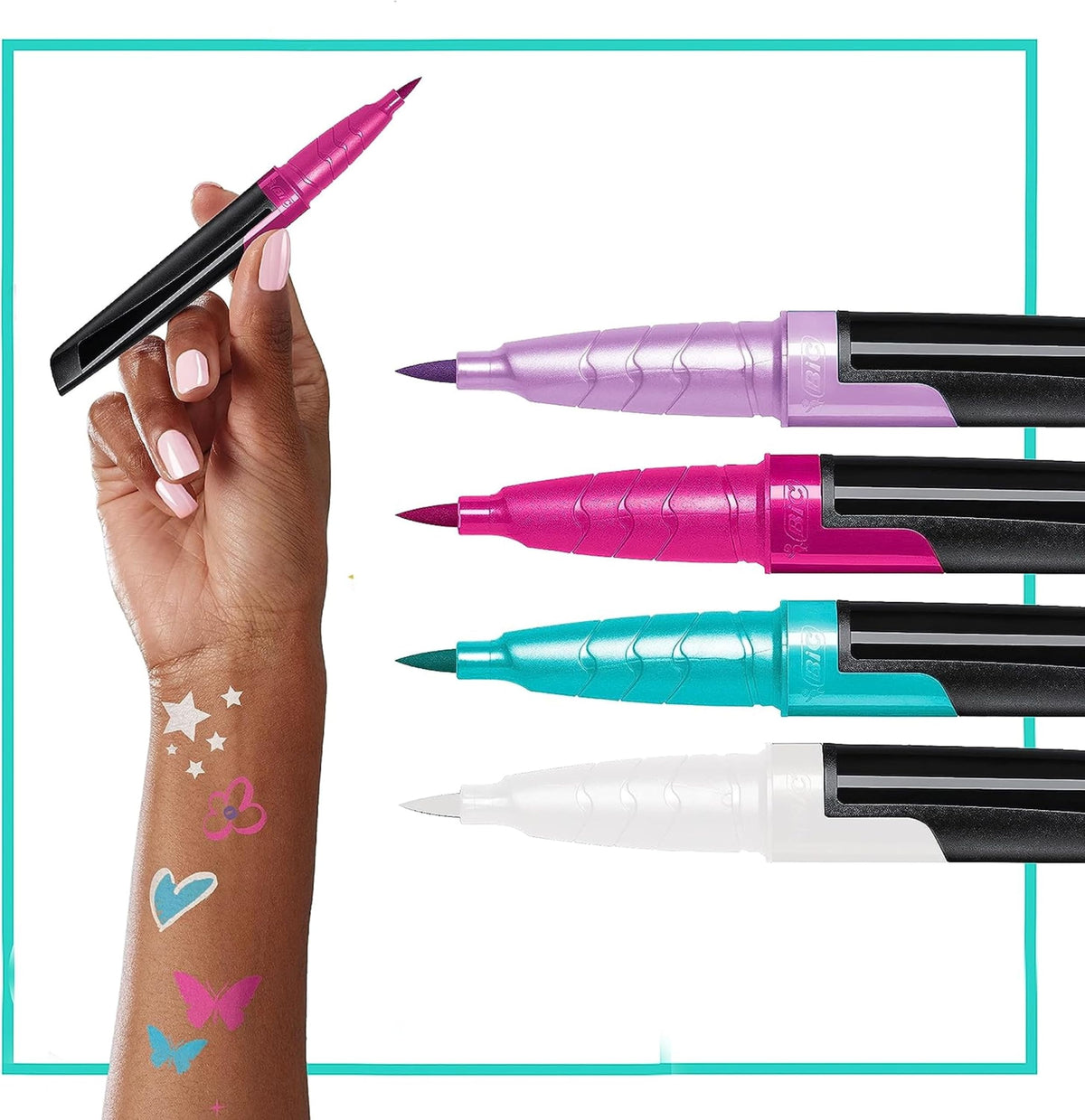 BodyMark skin markers let you draw freehand for personalized party looks.