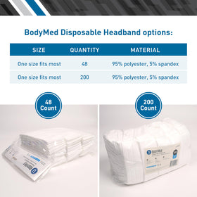 BodyMed headbands soft elastic fabric for comfortable wear.