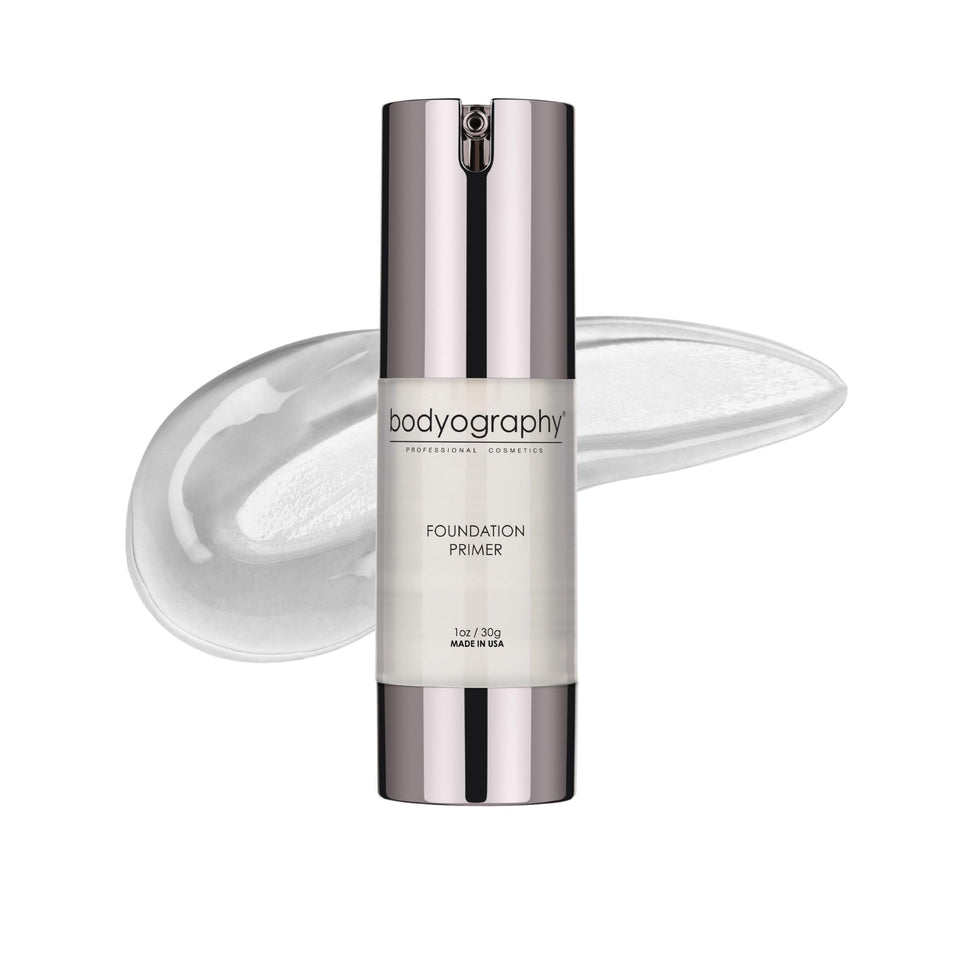 Bodyography Foundation Primer Clear bottle shown for shine control and smooth skin