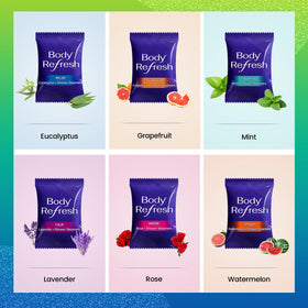 BodyRefresh shower steamers rose adds luxurious floral notes for pampering moments.