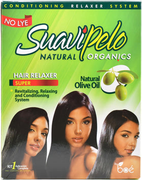 BOÉ COSMETICS Suavipelo relaxer cream for gentle at-home straightening and smooth hair.