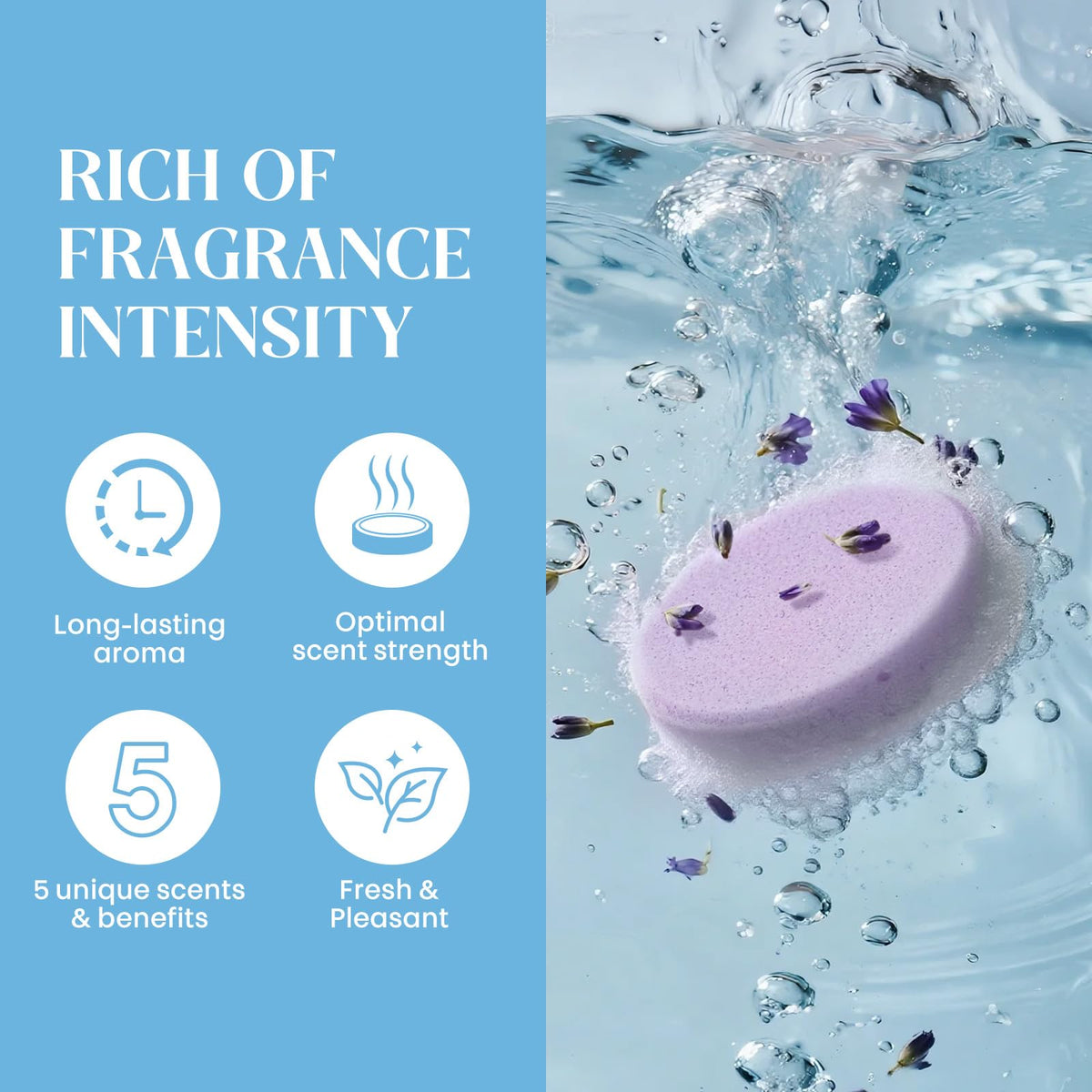 Bofuoos lavender scent shower steamer promotes calm and focus