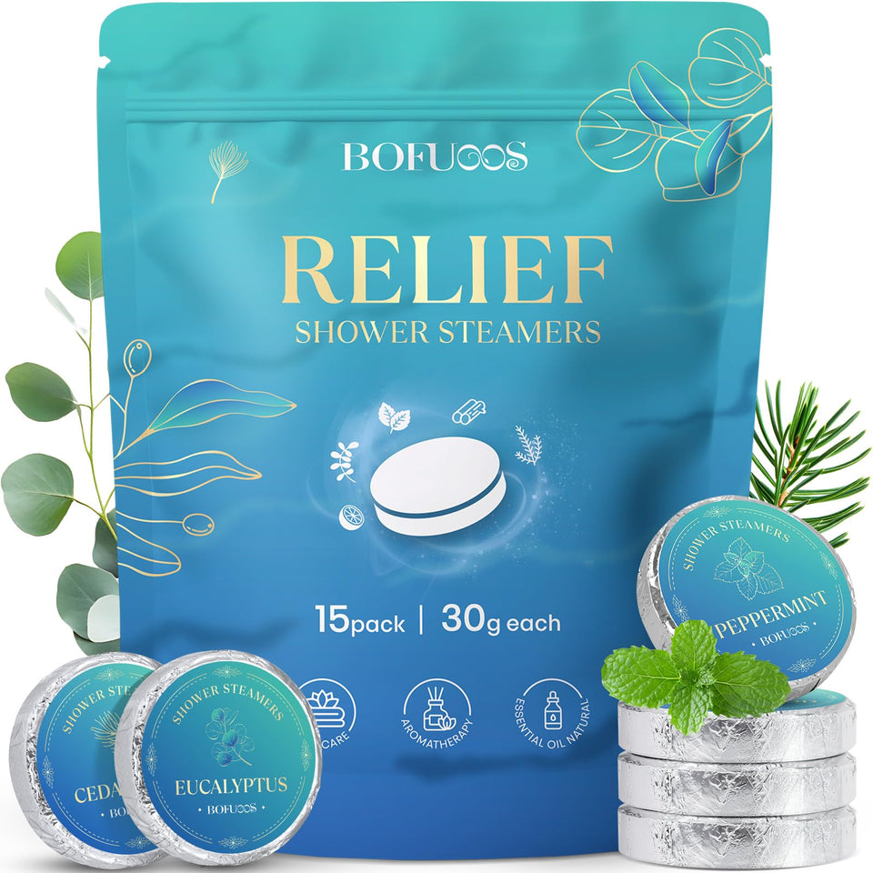Bofuoos Shower Steamers Cedarwood for calming relaxation during showers