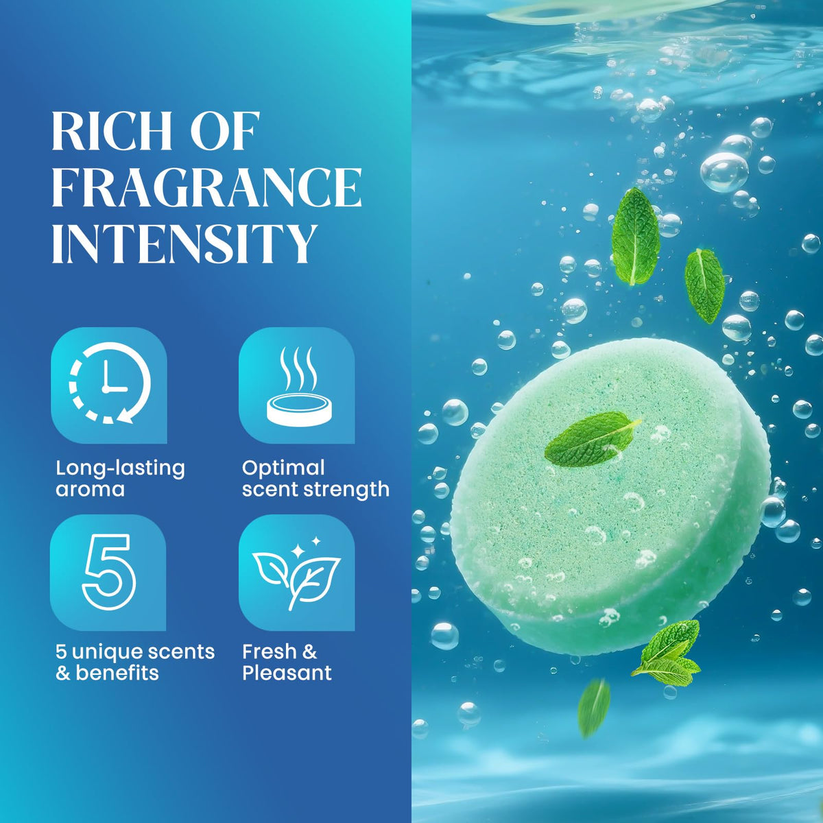 Bofuoos Shower Steamers Peppermint invigorating, cooling sensation during shower
