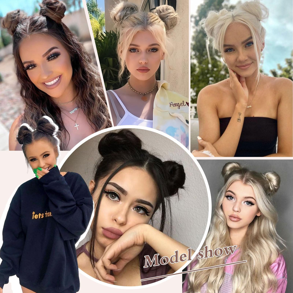 BOGSEA Dark Brown Space Bun color matches many hair shades.
