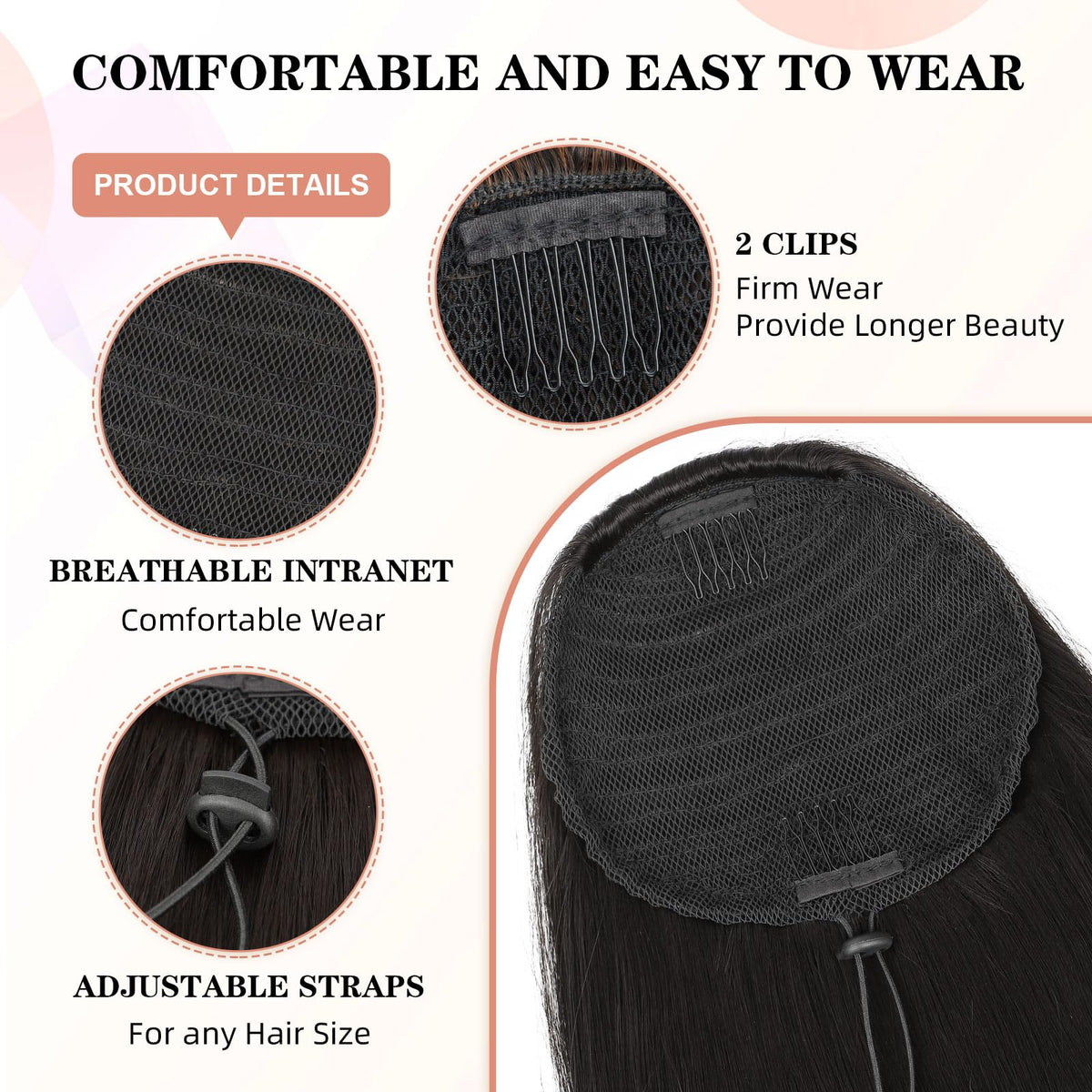 BOGSEA versatile ponytail for date nights, parties, workouts