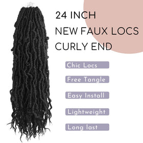 BOHOBABE faux locs 24 inch offer a bouncy, fluffy silhouette.