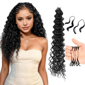 BOHOBABE feather crochet hair 16inch blends invisibly for natural look