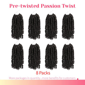 BOHOBABE short passion twist crochet texture close-up showing natural movement.