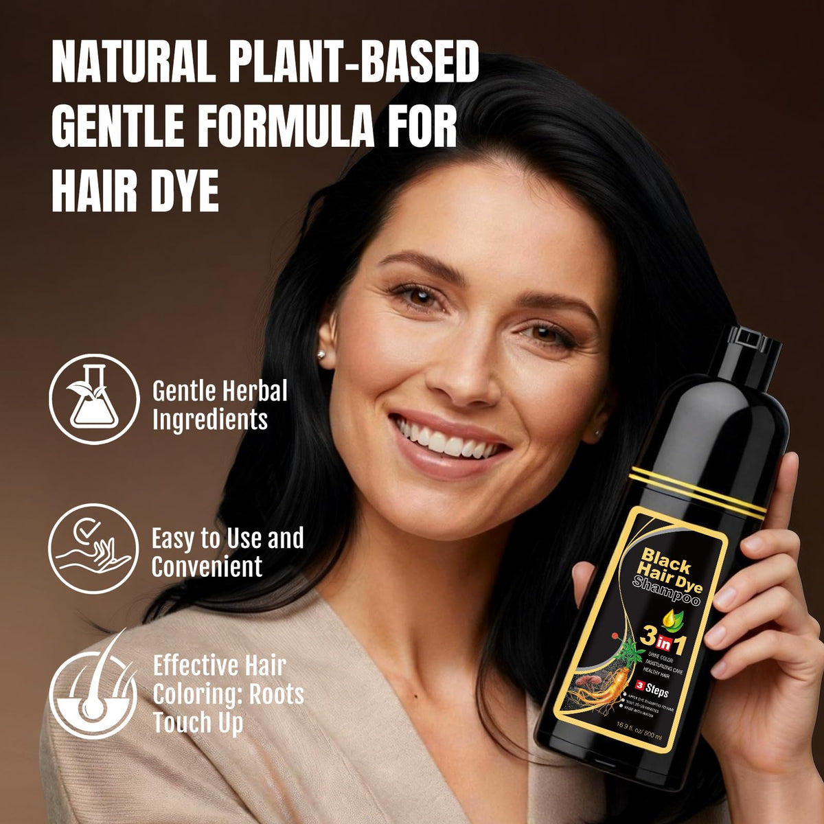 BOJICA gray hair coverage result on natural hair