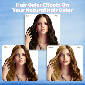 BOJICA Hair Color Shampoo application on hair highlights quick color