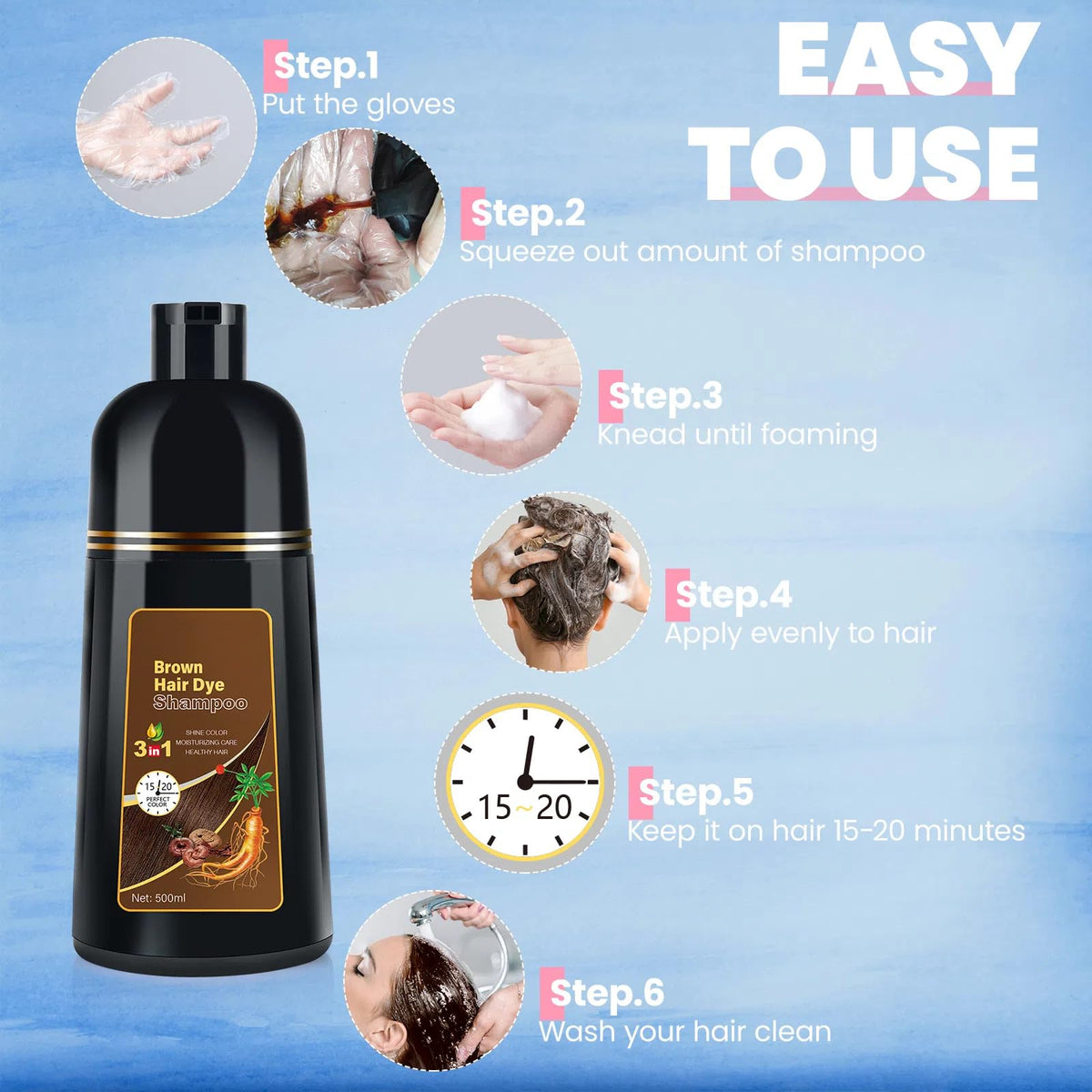 BOJICA Hair Color Shampoo with olive oil adds softness and strength