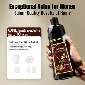 BOJICA MEIDU 3-in-1 dye shampoo in action on hair