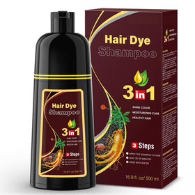 BOJICA MEIDU dark brown dye shampoo bottle designed for gray coverage