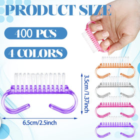 Bokon colorful nail brush pack with bright handles for easy identification