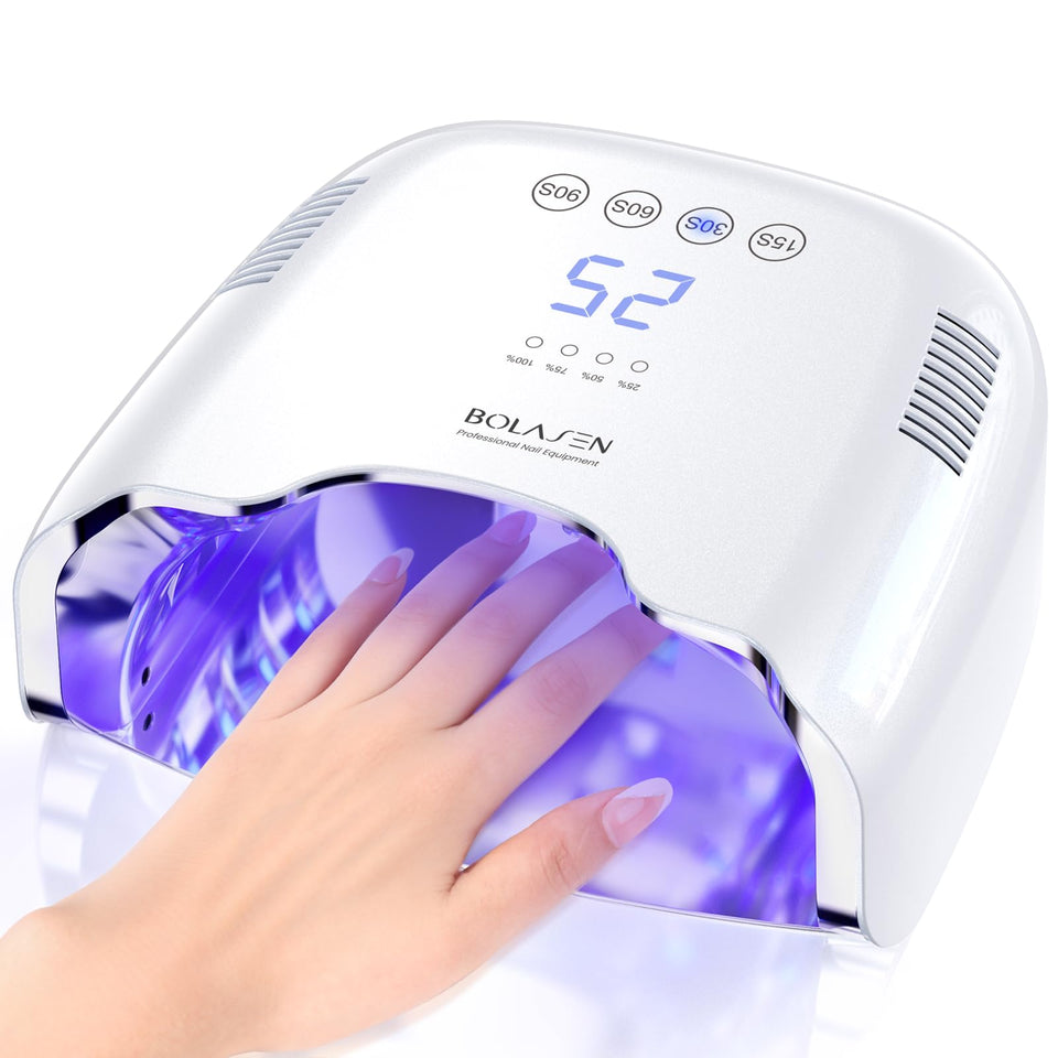 BOLASEN cordless nail lamp for at-home gel curing.