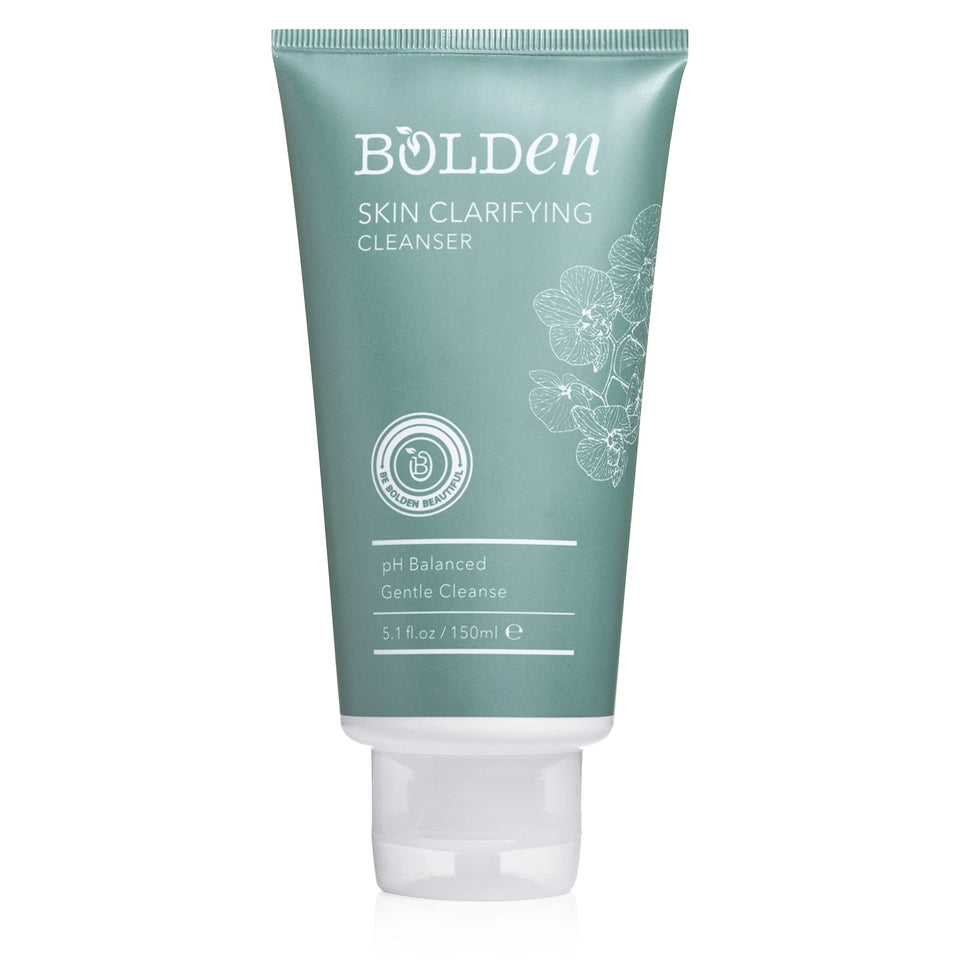 Bolden Skin Clarifying Cleanser bottle pour for daily pore cleansing