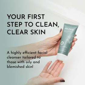 Bolden Skin Clarifying Cleanser foam lather ready for gentle cleansing
