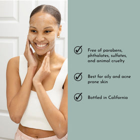 Bolden cleanser helps balance oil for a matte feel