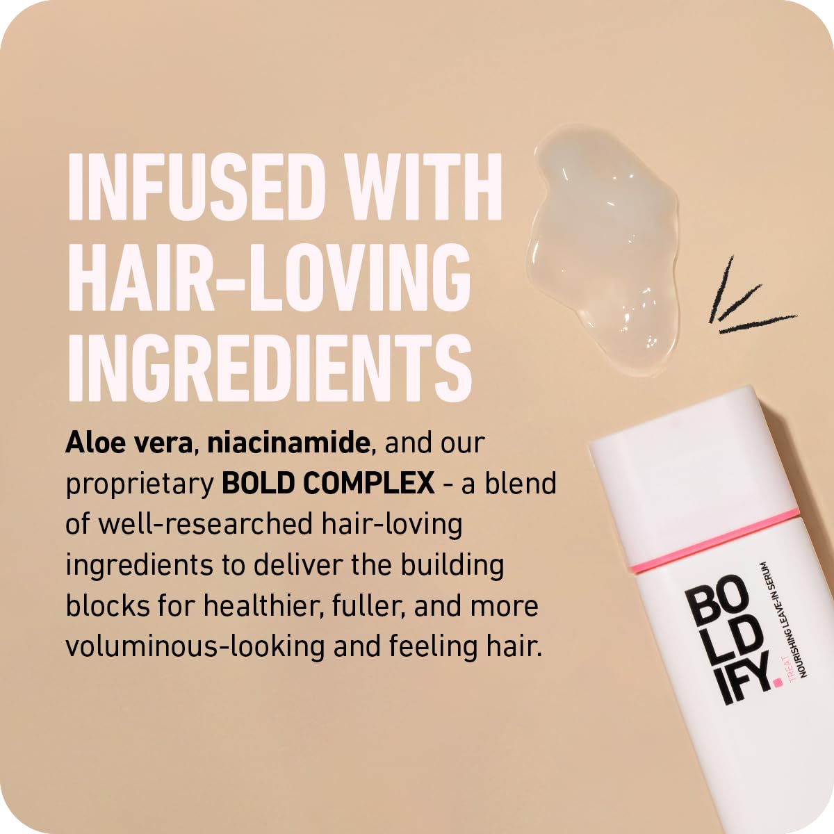 Boldify detangling action promotes softer, smoother hair.