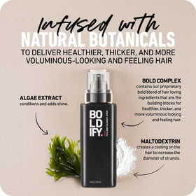 Boldify Full Body Blowout Spray adds volume without stiffness or crunch.
