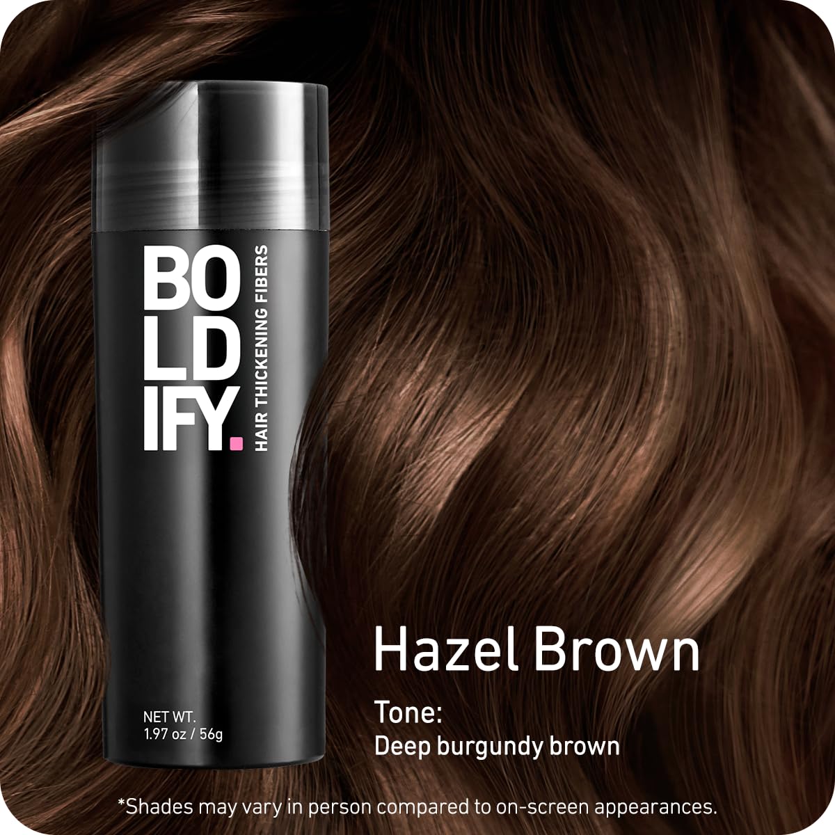 Boldify Hair Fibers: 14 shade options for seamless blend with your color