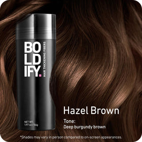 Boldify Hair Fibers: 14 shade options for seamless blend with your color