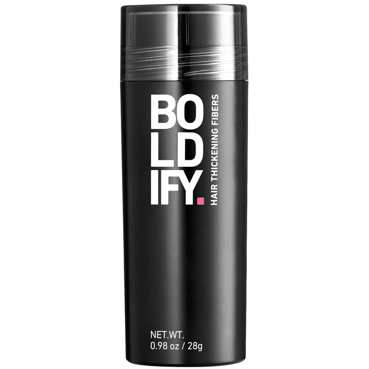 Boldify Hair Fibers bottle-pour for quick thinning concealment and natural look.