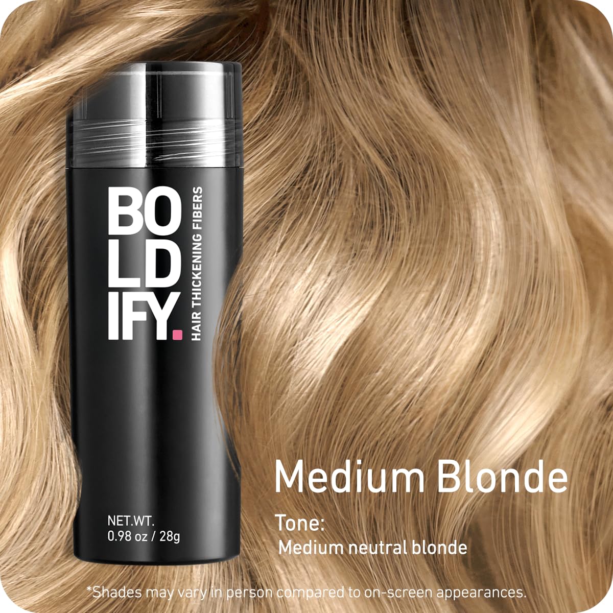 Boldify Hair Fibers 28g quick application for fast volume and texture